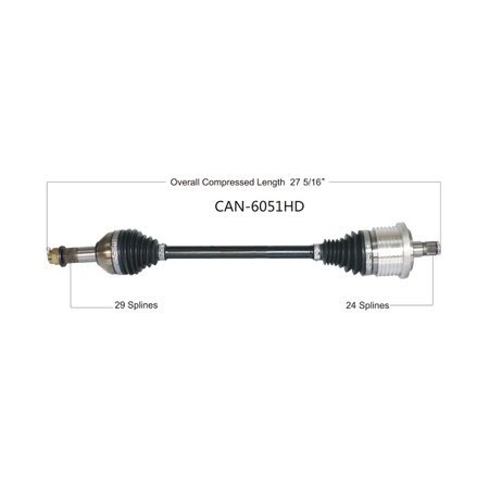 Wide Open Heavy Duty CV Axle for CAN AM HD REAR L/R MAVERICK XC/XXC 1000 16-18 CAN-6051HD